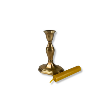 Candlestick Brass Antique H15cm