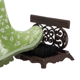 Cast Iron Shoescraper with brush