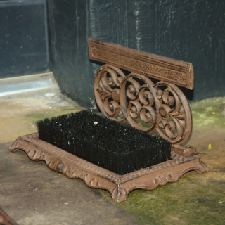 Cast Iron Shoescraper with brush