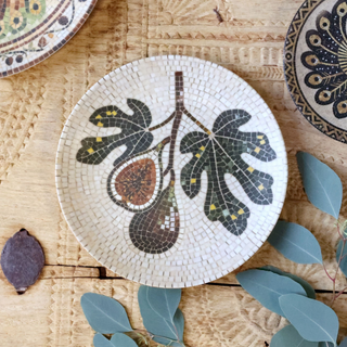 Chartres Plate in Mosaic with Figs