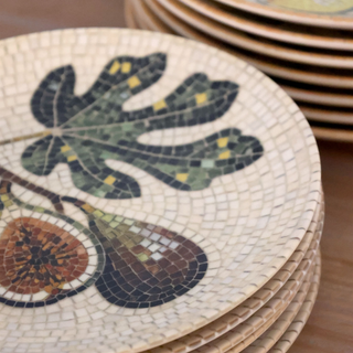 Chartres Plate in Mosaic with Figs