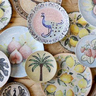 Chartres Tray in Mosaic with Lemons