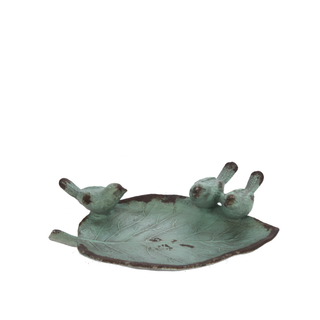 Trinket Birds on a Leaf Turquoise