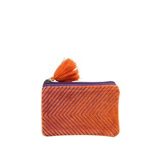 Velvet Cosmetics Bag Geometric Pattern