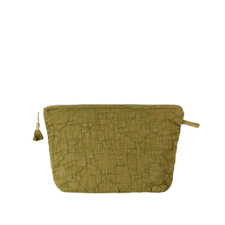 Quilted Toiletry Bag Herbal Green