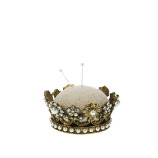 Crown Pincushion Rhinestone/Pearl