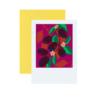 Pawpear Greeting Card Damson
