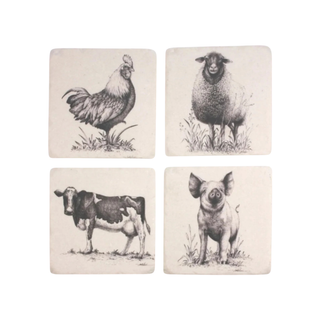 Farm Animals Coasters Set