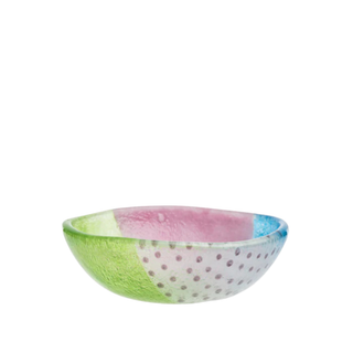 Floating Hues Glass Bowl Pink & Blue