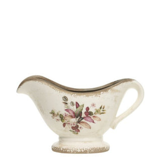 Cream Floral Bowl with Floral Motif