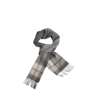 Foxford Oxford Check Border Lambswool Scarf