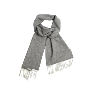 Foxford Herringbone Lambswool Scarf Grey
