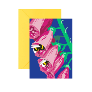 Pawpear Greeting Card Foxglove