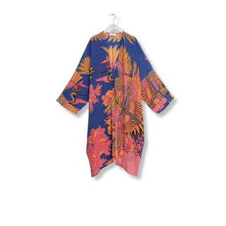 One Hundred Stars Grande Kimono Crane Cobalt