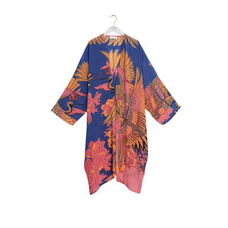 One Hundred Stars Grande Kimono Crane Cobalt