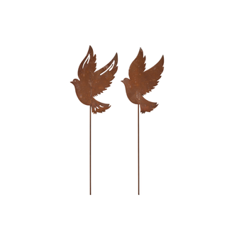 Helga Bird Garden Decoration Rust Look