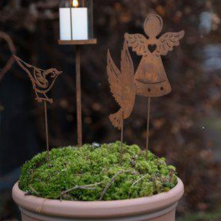 Helga Bird Garden Decoration Rust Look