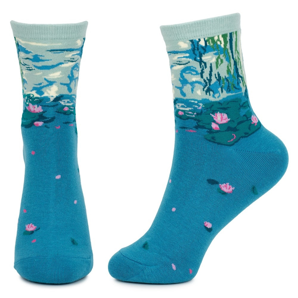 Monet water lilies socks