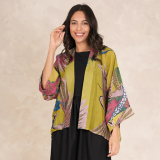 One Hundred Stars Kimono Crane Olive