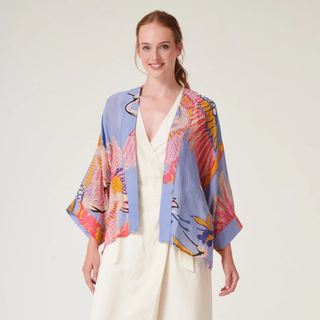 One Hundred Stars Kimono Crane Periwinkle