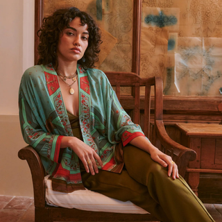 One Hundred Stars Kimono Fleur De Lys Aqua