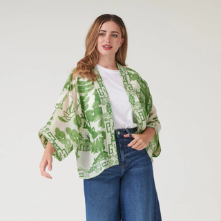 One Hundred Stars Kimono Giant Willow Green