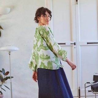 One Hundred Stars Kimono Giant Willow Green