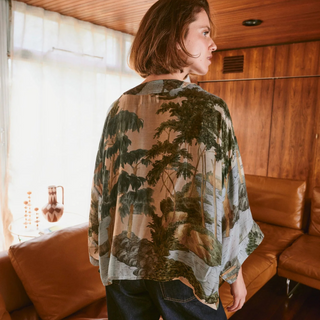 One Hundred Stars Short Kimono Natural Rivers and Trees