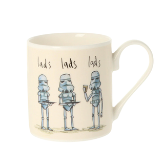 Lads Lads Lads China Mug 300ml Bone