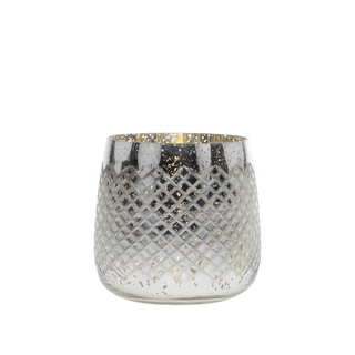 Chic Antique Hurricane With Grindings Glass Large