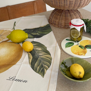 Vanilla Fly Tea Towel Lemon