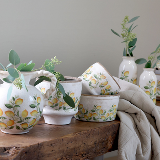 Limone Blossom Bottle with Lemons and Flowers Motif