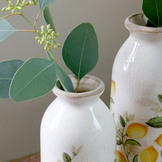 Limone Blossom Bottle with Lemons and Flowers Motif