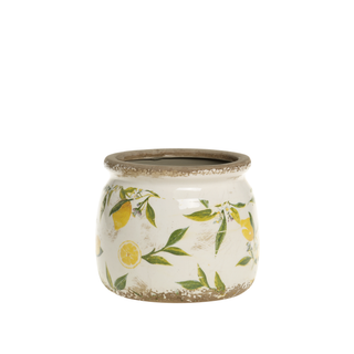 Chic Antique Limone Planter With Lemon Motif Small
