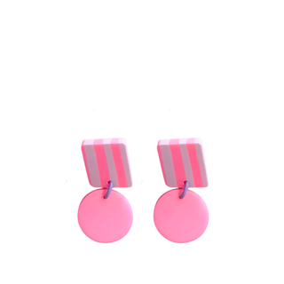 Studio Canty Lollipop Neon Pink & Rose Earrings