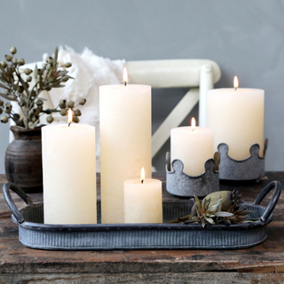 Chic Antique Macron Candle Rustic Cream 40h