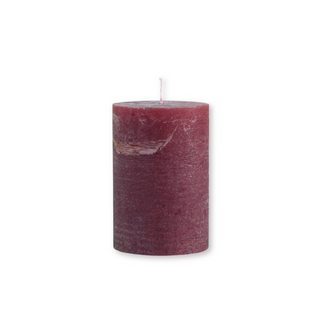 Macon Pillar Candle Rustic Dark Red