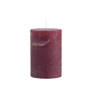 Macon Pillar Candle Rustic Dark Red 90 h