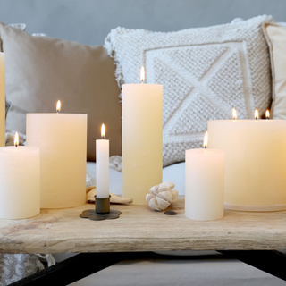 Chic Antique Macron Candle Rustic Cream 150h