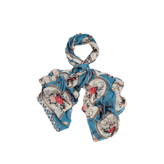 One Hundred Stars Magnolia Blue Plates Scarf