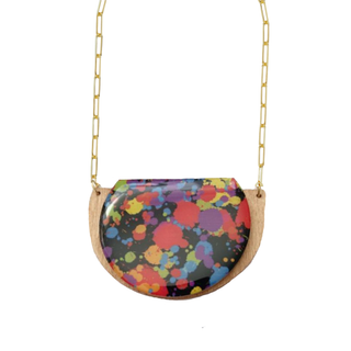 Messy Brunette Multi Coloured Splatter Necklace
