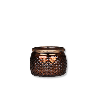 Tealight Holder with Pearl Edge in Antique Mocca