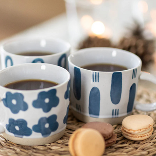 Rustic Cup -  Blue Loops