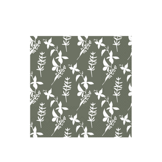 Paper Napkins Moss & Flowers
