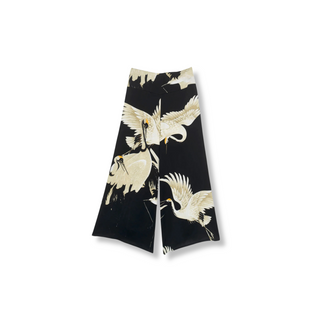 One Hundred Stars Palazzo Trousers Stork Black Satin