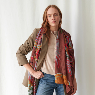 One Hundred Stars Scarf Crane Brown