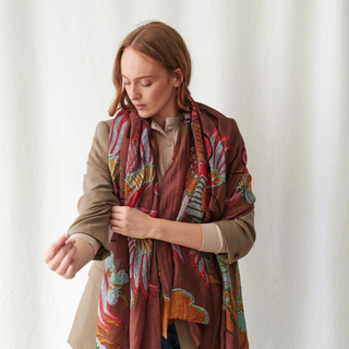One Hundred Stars Scarf Crane Brown