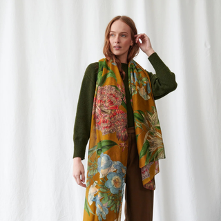 One Hundred Stars Scarf Rhodoleia Gold