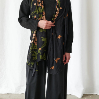 One Hundred Stars Scarf Wisteria Black