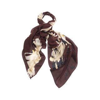 One Hundred Stars Stork Burgundy Scarf